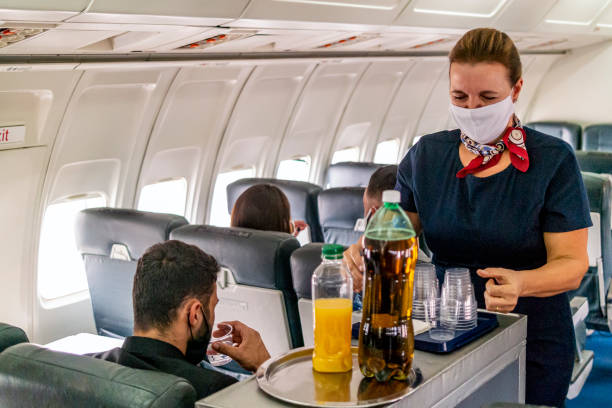 istock Passengers flying in the pandemic 1334555275