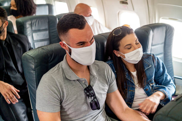 istock Passengers flying in the pandemic 1334556338