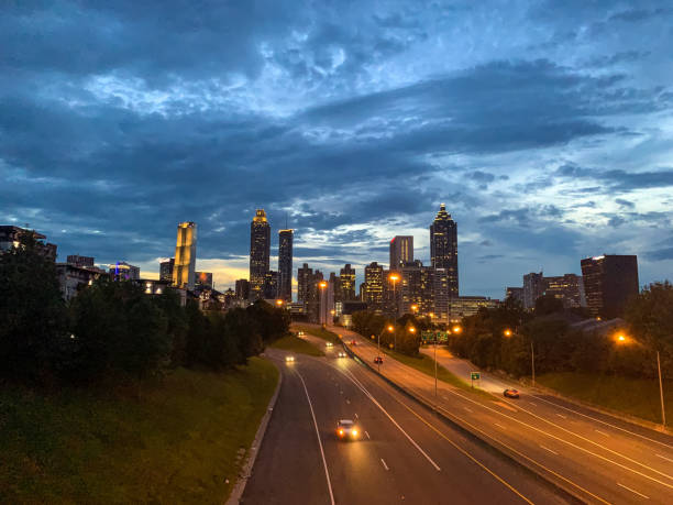 istock Downtown Atlanta during Sunset Blue Hour 1334560230