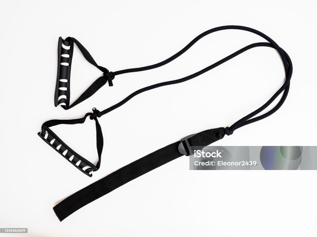 Sports expander or trx loops for fast and convenient training Sports expander or trx loops for fast and convenient training of all muscle groups Abdominal Muscle Stock Photo