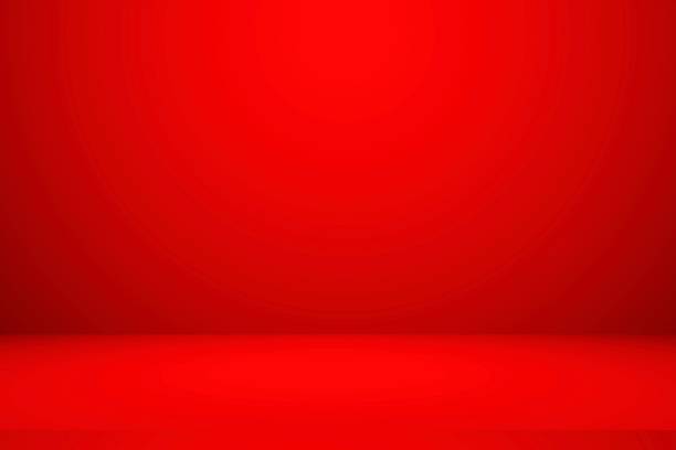 istock Abstract red gradient room background illustration. Red room background 1334572096