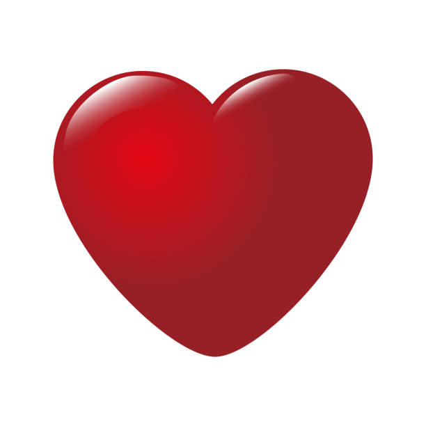 ilustrações de stock, clip art, desenhos animados e ícones de isolated realistic heart on white. - february three dimensional shape heart shape greeting