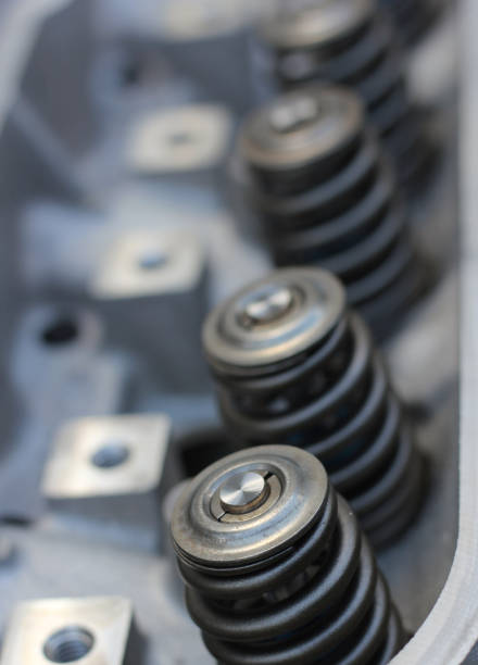 istock New Eight Cylinder Engine Head With Valve Springs For Vintage Automobile 1334585854