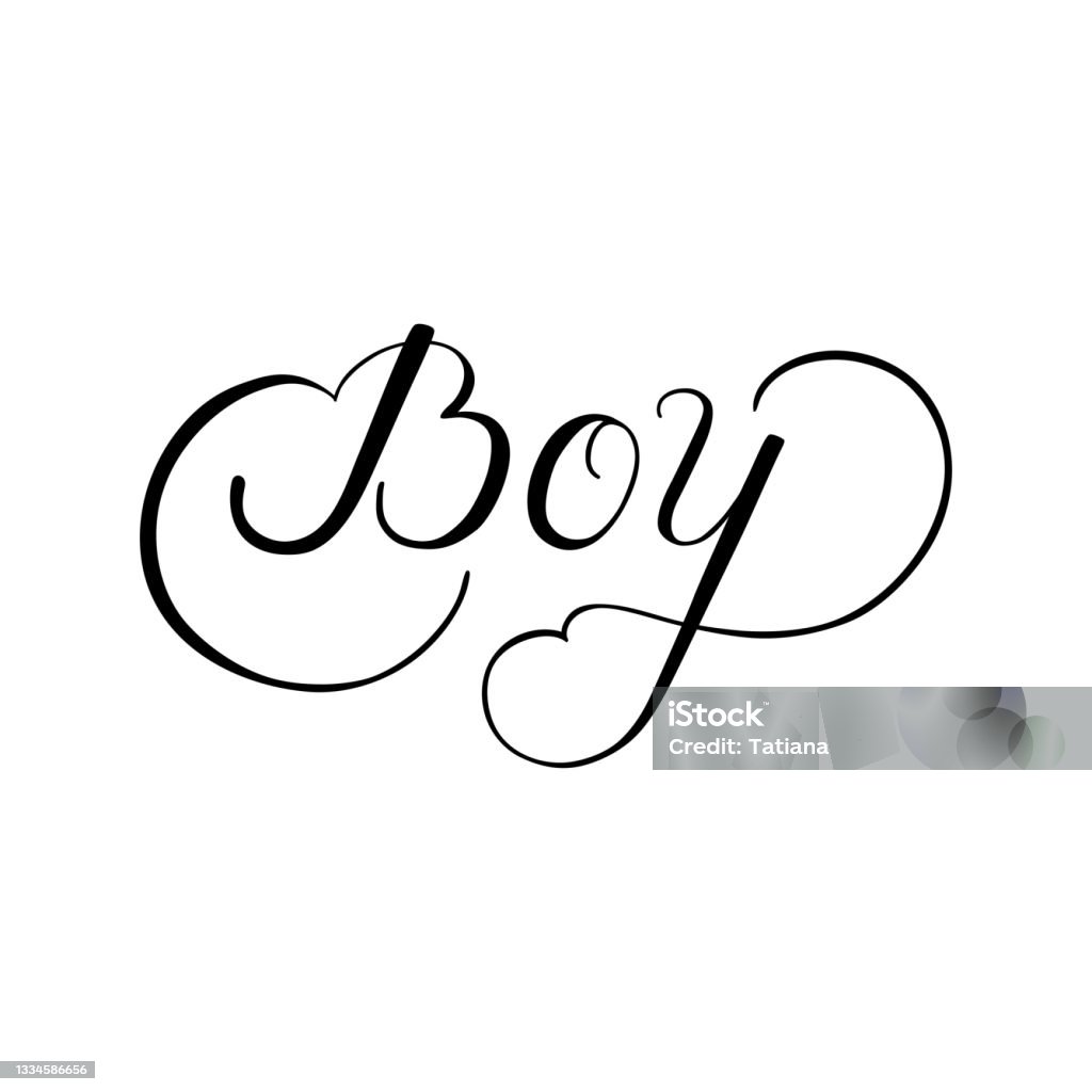 Boy Typography Boy Handwritten Black Font Thin Typography Text Lettering And ...