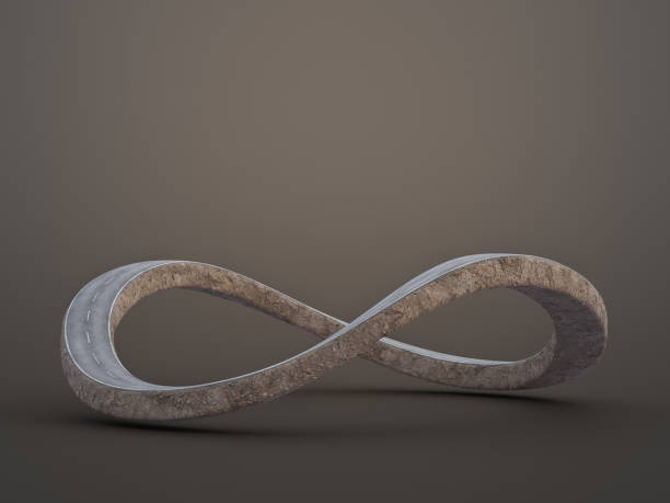 istock 3D rendering of infinity symbol road in adventure route concept. 1334589273