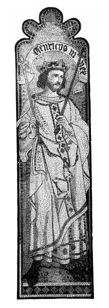 ilustraciones, imágenes clip art, dibujos animados e iconos de stock de enrique iii (1202 - 1272), rey de inglaterra (1202 - 1890), escritor británico. - enrique iii de inglaterra