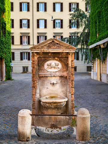 An ancient papal fountain for drinking water from the \