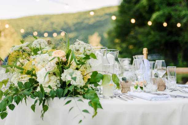 istock Well decorated dining table stock photo. Wedding decoration. 1334592607