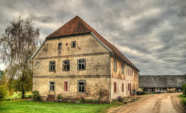 Interesting old building in Tasi, Latvia.