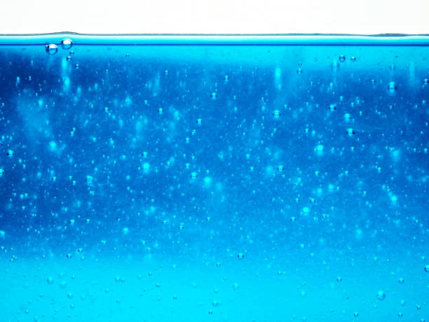 blue alcohol gel level texture on white background