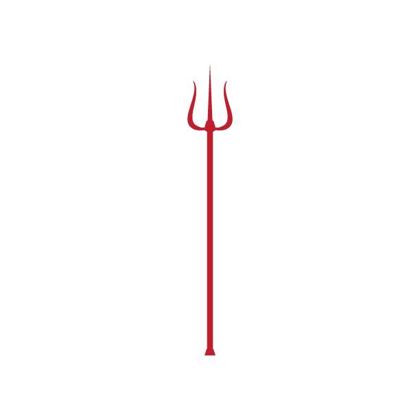 Trident and crown Trident and crown logo vector flat design greek god poseidon backgrounds stock illustrations