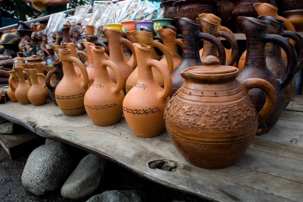 istock Earthenware kitchen utensils are sold in Georgia. 1334603102