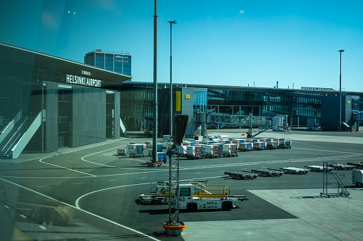 Schiphol, The Netherlands - August 14 2023: A Boeing 787-10 airplane from KLM Royal Dutch Airlines is connected to gate D4 at Amsterdam Airport Schiphol. Another plane from KLM is at gate D10