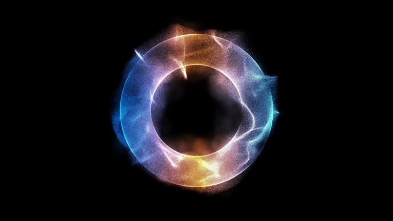 Plasma Ring isolated on black background (Loop 4k)