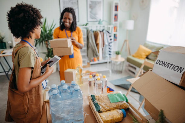 istock Generous people helping to poor people 1334611042