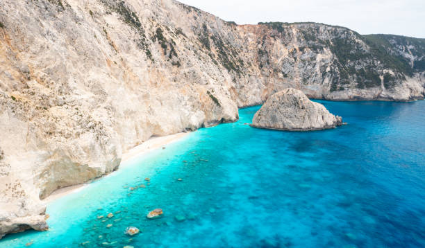 istock Drone view of Porto Katsiki Beach. 1334612748