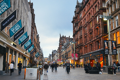 Glasgow, Scotland - Oct 2016: Buchanan Street