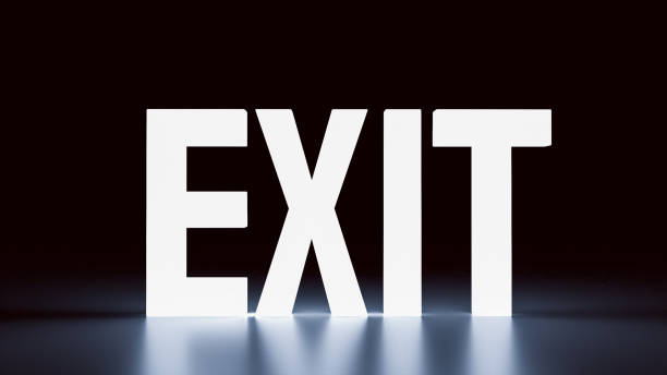 istock exit word glow in the dark for business or abstract  concept 3d rendering 1334615593
