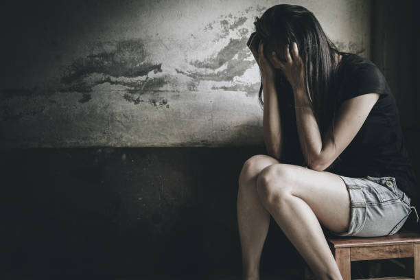 stop alle molestie sessuali e alla violenza contro le donne, concetto di stupro e abuso sessuale, il concetto di fermare la violenza contro le donne e lo stupro. giornata internazionale della donna - temi legati alla sessualità foto e immagini stock