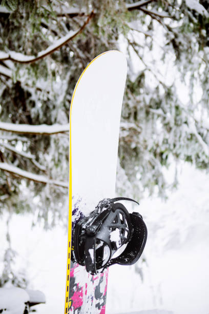 istock snowboard in snow close up 1334626722