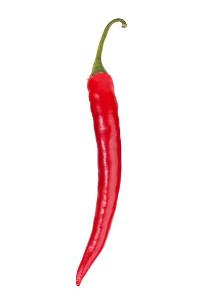 istock Ripe red chili peppers on white background 1334631133