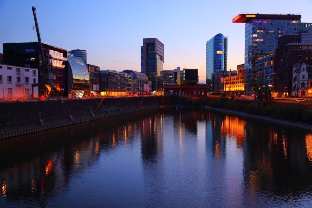 istock Hafen district in Dusseldorf city, Germany 1334633562