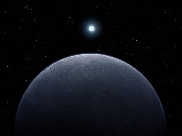 istock Star over alien planet, Earth-like exoplanet. 1334652382