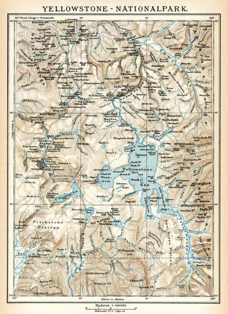Map of Yellowstone National Park 1895
Original edition from my own archives
Source : Brockhaus 1895