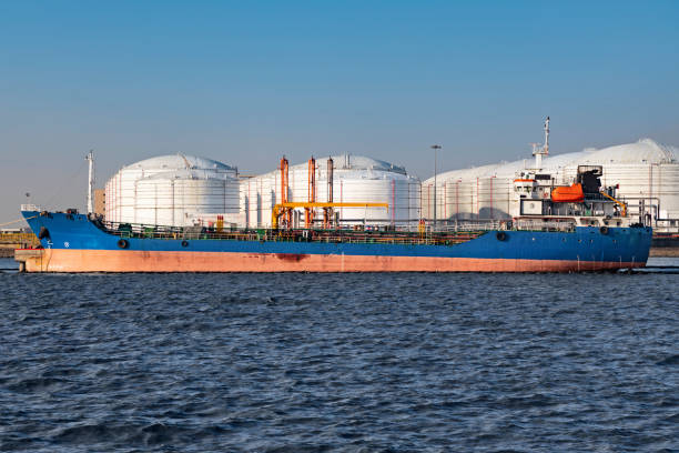 istock Tanker at oil terminal 1334655501