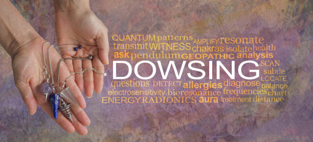 istock Words associated with dowsing and choice of dowsing pendants 1334658724
