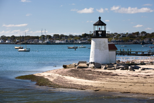 Coming to Nantucket Harbor passing Brant Point Lighthouse