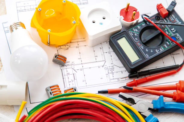 istock Electrical repair tools in the house. Selective focus. 1334668460