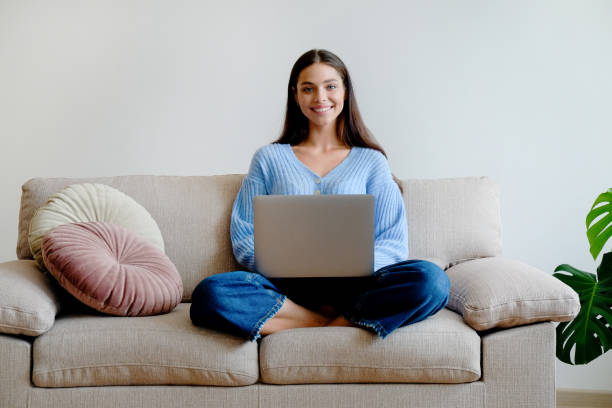 istock Young woman studying at home. 1334668765