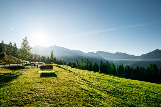 istock Italian alps in a sunny cloudless morning. 1334671337