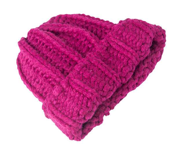 istock women's hat knitted isolated on white background. warm winter accessory 1334673722