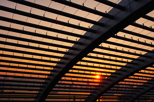 Sunset in Kai Tak Cruise Terminal, Hong Kong