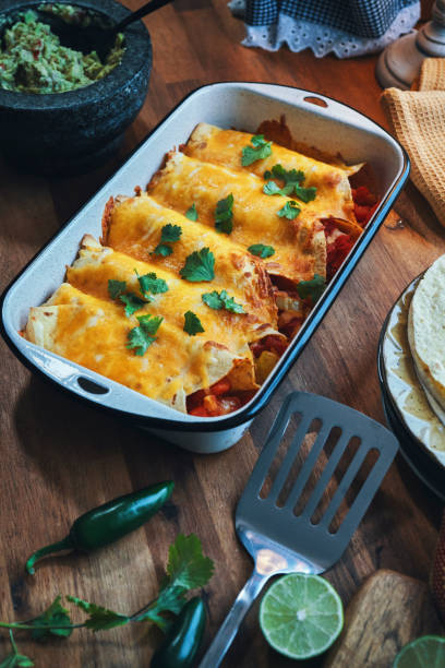 istock Rolled Tortilla Stuffed with Shredded Chicken 1334676012