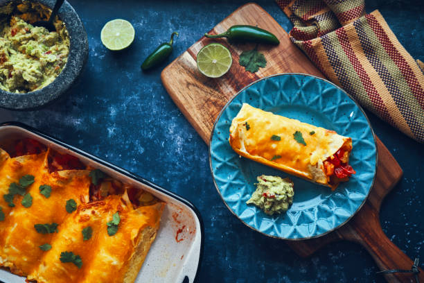 istock Rolled Tortilla Stuffed with Shredded Chicken 1334676143