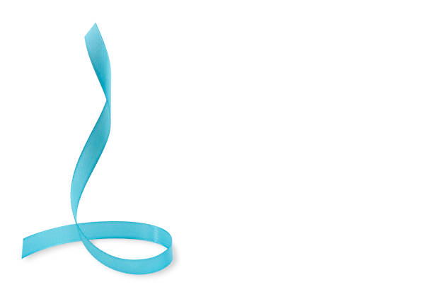 istock Bright blue ribbon as a frame on white, place for text, mockup for a flyer or banner. 1334677892