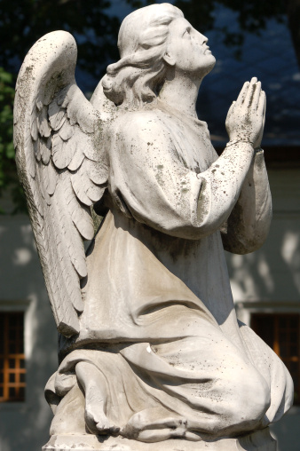 Statue of praying angel in Moscow