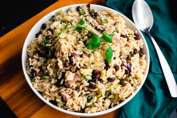 istock Cilantro Lime Rice with Black Beans in a Serving Bowl 1334680649