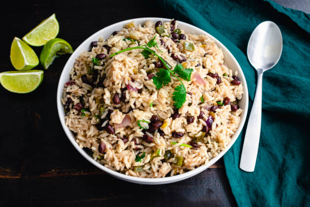istock Cilantro Lime Rice with Black Beans in a Serving Bowl 1334680654