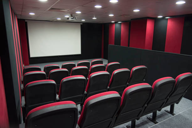 istock Small Theatre Room Decorated With Red And Black Colours 1334682544