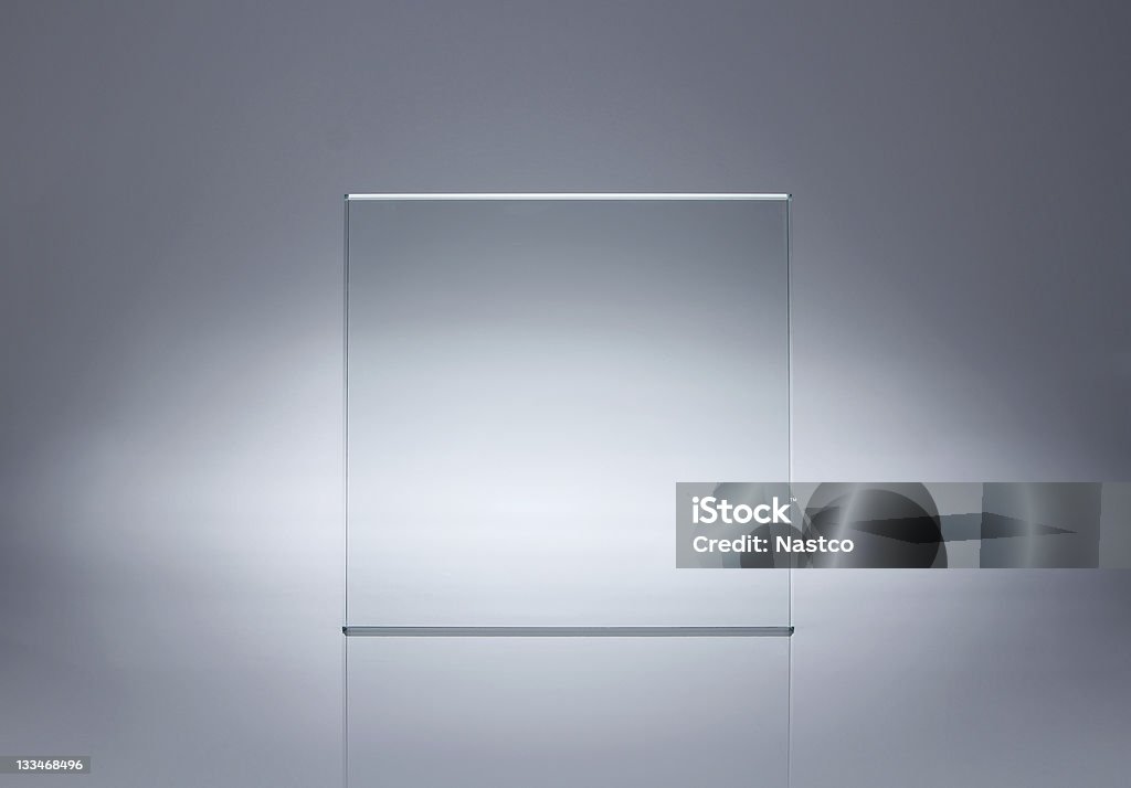 Blank glass plate with copy space Futuristic screen with copy space Glass - Material Stock Photo