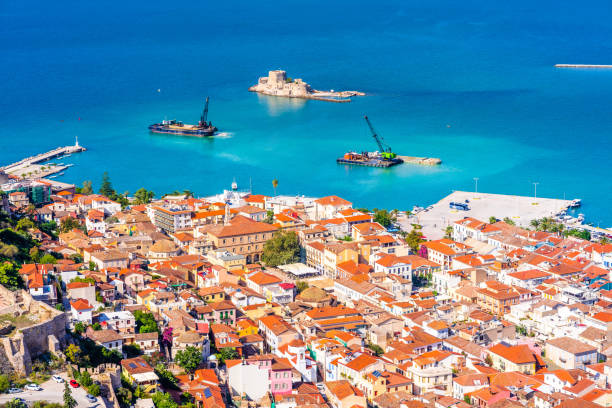 istock Nafplio aerial panoramic view from Palamidi fortress, Peloponnes Greece 1334687643