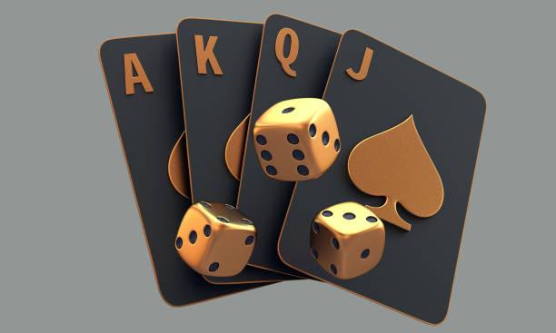 istock Set casino cards dice 1334688685