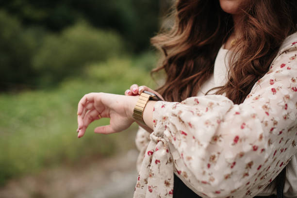 Young woman using a smart watch