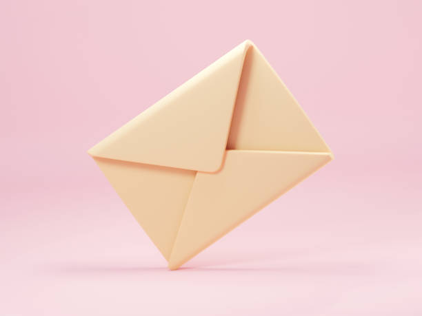 istock Mail envelope isolated on pastel pink background. 3d render of new e-mail message notice icon. Concept of subscription to newsletter. 3d rendering illustration of new incoming message 1334701724