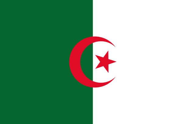 Bекторная иллюстрация Алжир Флаг Африканской страны