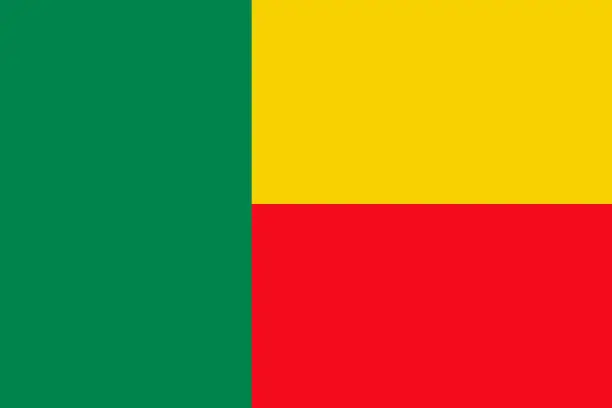 Vector illustration of Benin African Country Flag